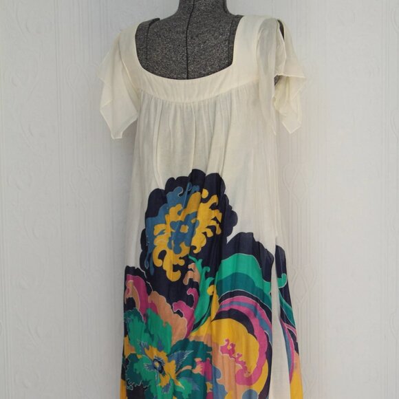 60's 70's Ted Lapidus light summer cotton dress - Picture 3 of 4